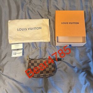 🚫SOLD🚫 Brand New Authentic w/Tag Louis Vuitton Mini Pochette in Damier Bene
